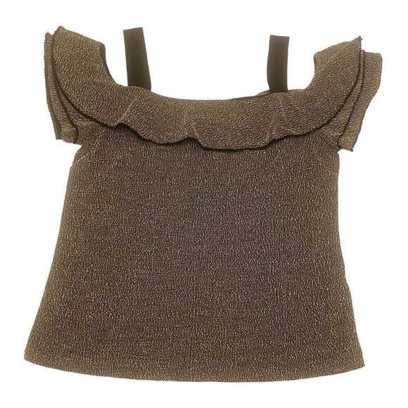 Banana Republic Textured Ruffle Sleeve Top – Size Large - Picture 1 of 11